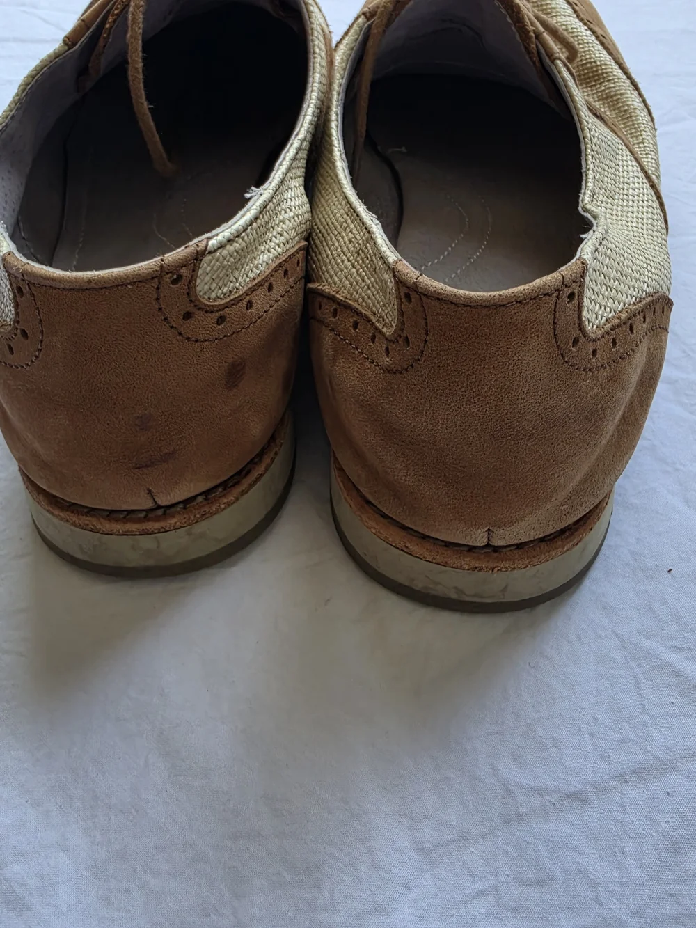 Johnston & Murphy Brown and Cream Wingtip Derby Oxfords